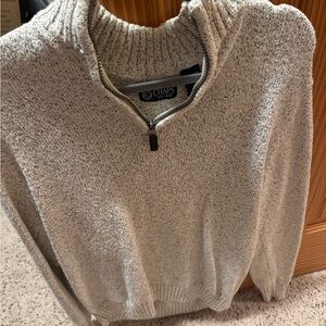 Chaps Heathered Gray Half-Zip Pullover